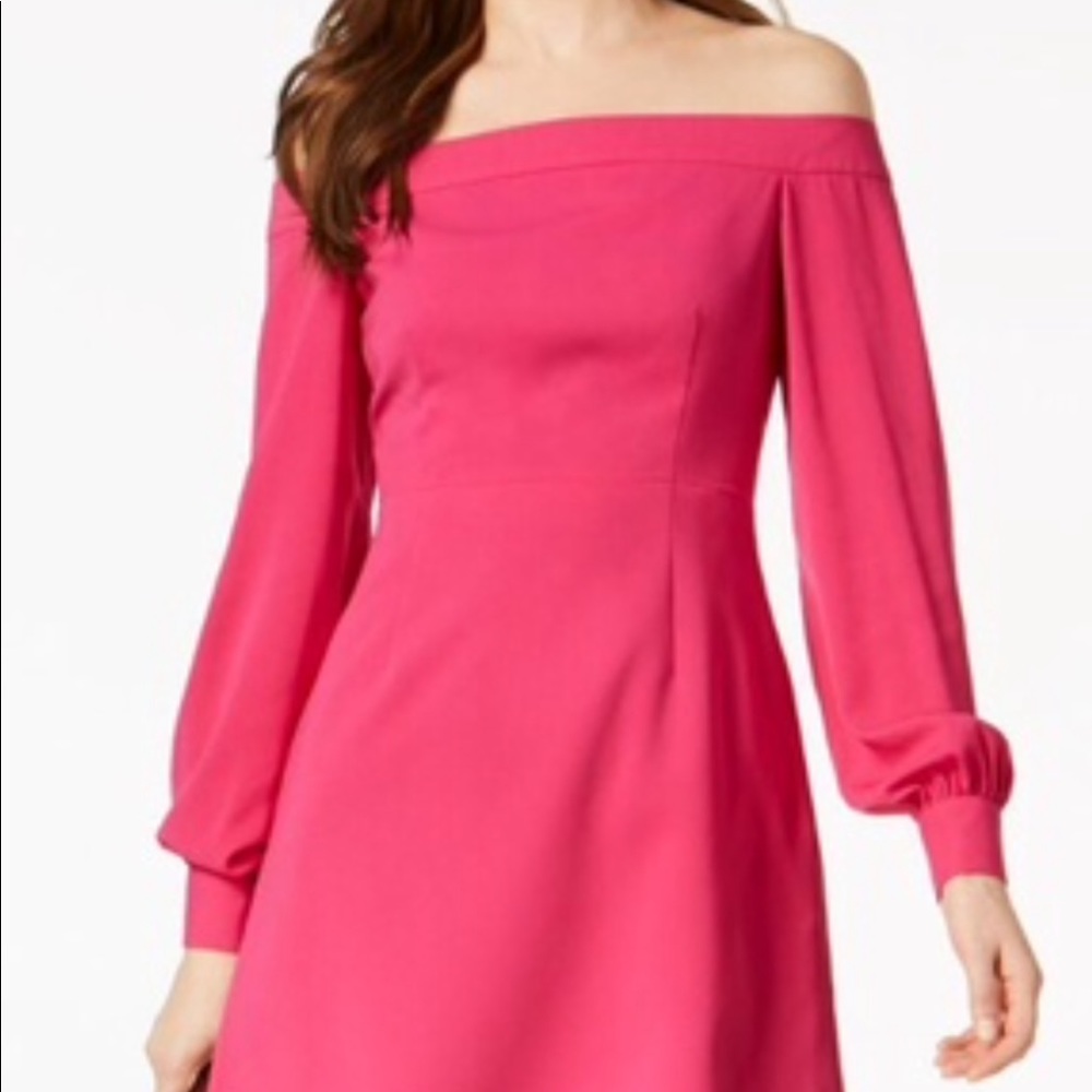 Jill Jill Stuart Off-The-Shoulder A-Line Dress